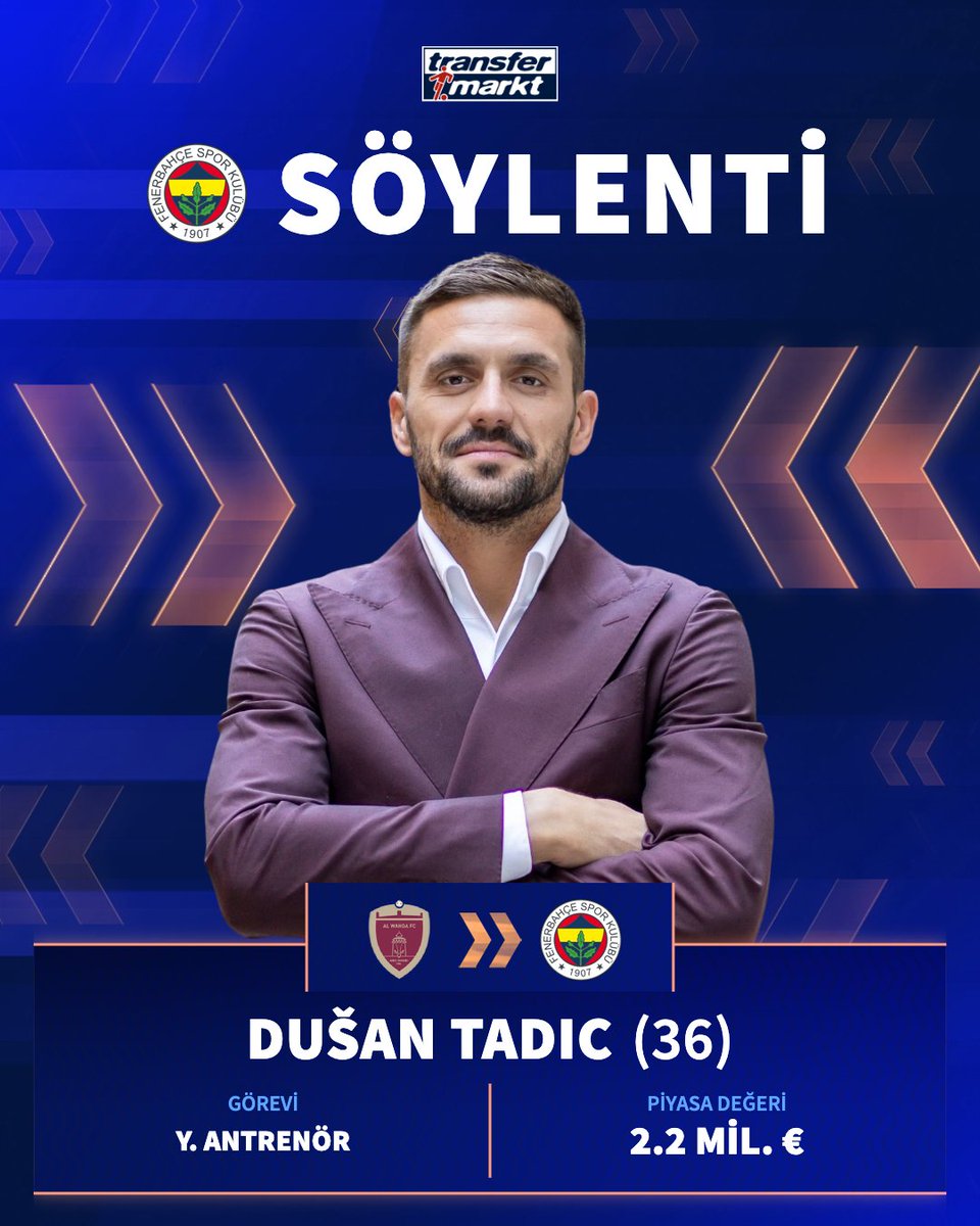 👔 Fenerbahçe Teknik Direktörü İsmail Kartal, Dusan Tadic'i arayarak teknik heyete davet etti!