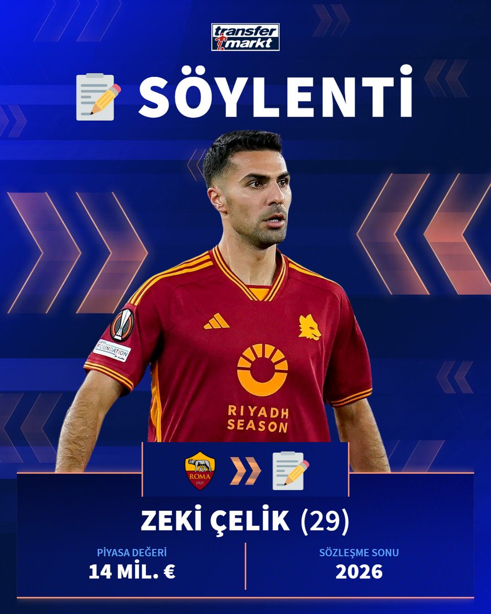 📝 Zeki Çelik, Roma ile yeni sözleşme imzalamak üzere!