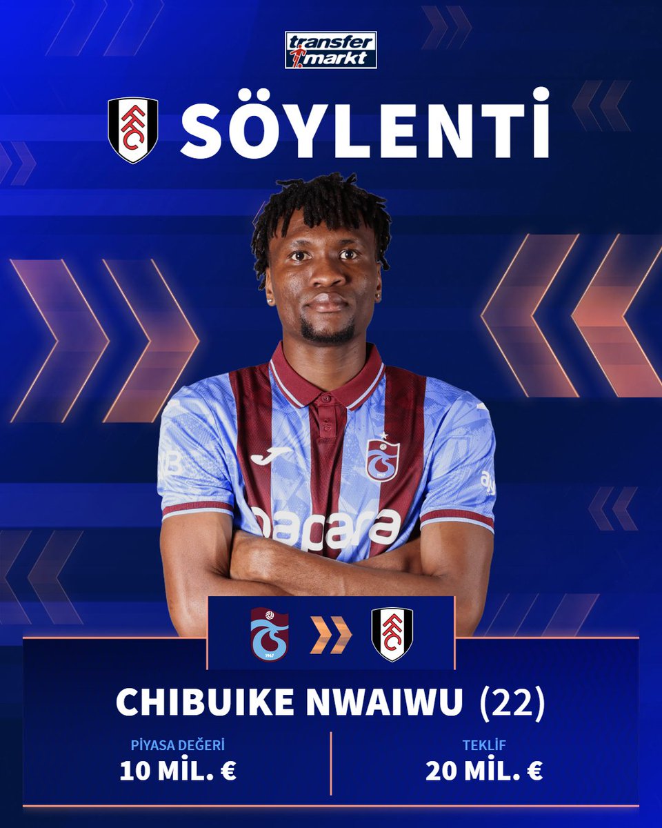 🚨 Fulham, Chibuike Nwaiwu için bonservis teklifini 20 milyon € seviyelerine çıkardı!