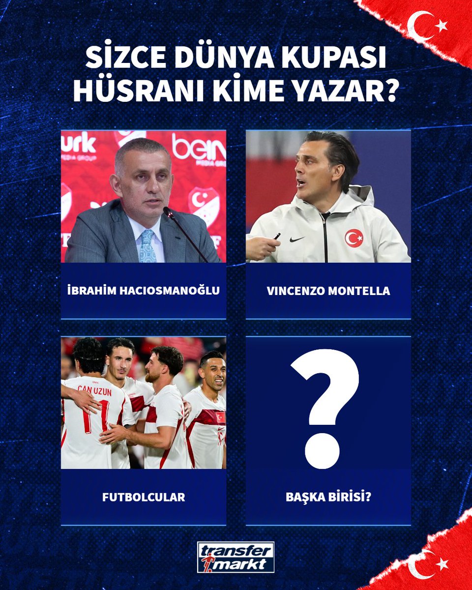 🇹🇷 Büyük umutlarla geldiğimiz 2026 Dünya Kupası'na en erken veda eden 2. takım olduk.