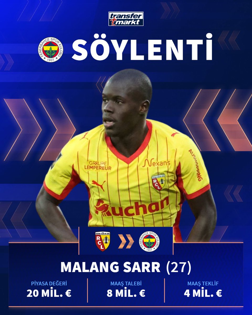 🟡🔵 Fenerbahçe yönetimi Malang Sarr'ın temsilcileri ile dün İstanbul'da görüştü.