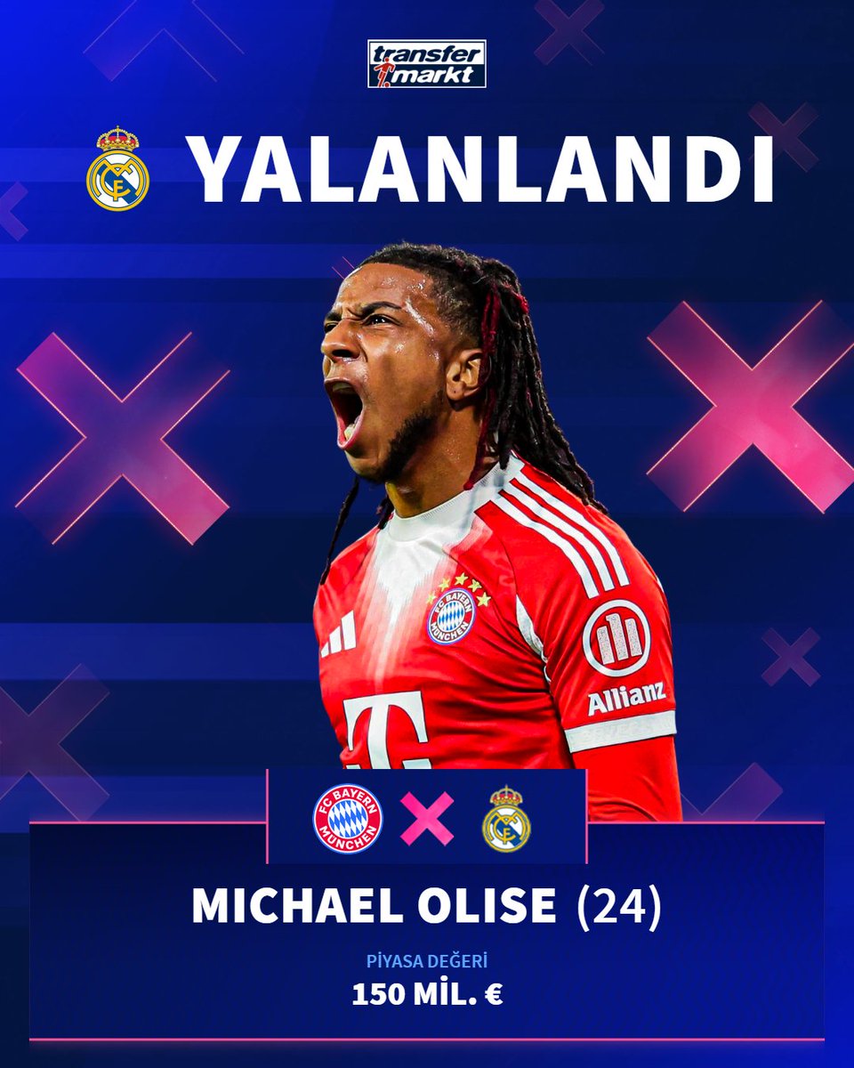 ❌ Real Madrid, Michael Olise ile ilgilendiklerine dair haberleri yalanladı.
