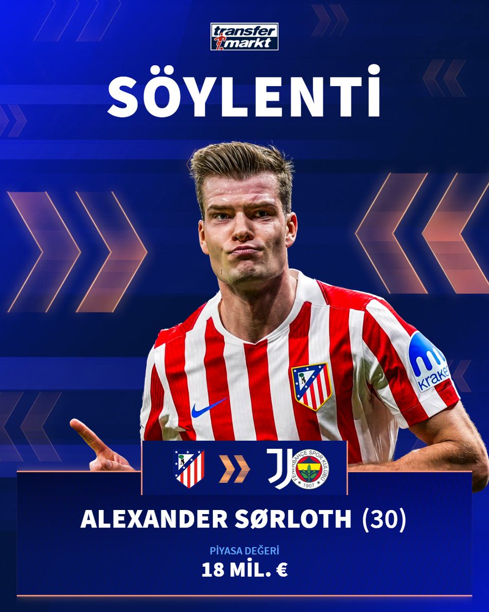 🟡🔵 Fenerbahçe Alexander Sørloth transferi için Atletico Madrid ile görüşmelere başladı.