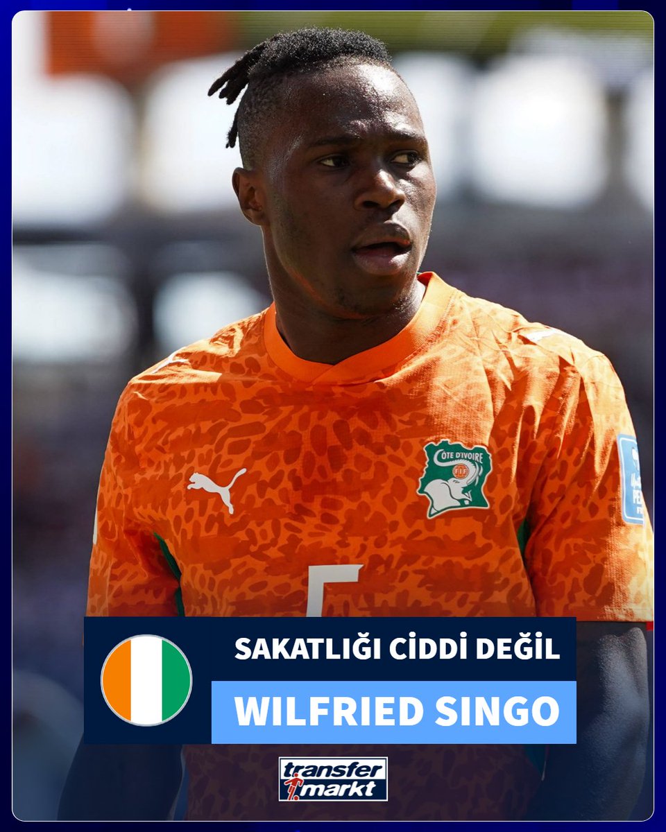 🗣️ Fildişi Sahili Futbol Federasyonu, Almanya karşılaşmasında sakatlanan Wilfried Singo'nun ciddi bir sakatlığı olmadığını açıkladı!
