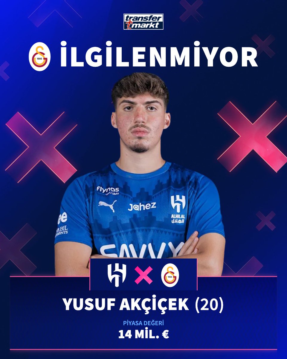 ❌ Galatasaray’ın, Al-Hilal forması giyen Yusuf Akçiçek için resmi teklif yaptığı yönündeki iddialar doğru değil!