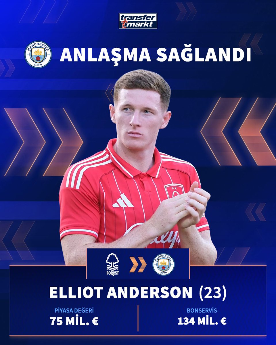 🤝 Manchester City ve Nottingham Forest, Elliot Anderson transferi için 136 milyon € karşılığında anlaşma sağladı!