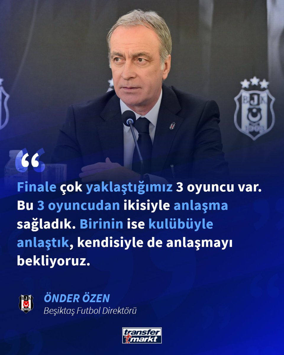 🗣️Beşiktaş Futbol Direktörü Önder Özen, siyah-beyazlıların yeni sezon öncesindeki transfer çalışmaları hakkında açıklamalarda bulundu.