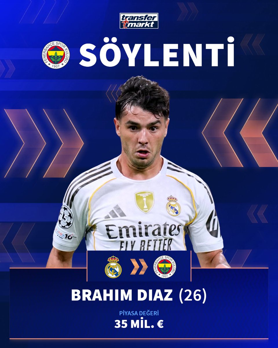 🔵🟡 Fenerbahçe, Greenwood'a alternatif olarak Brahim Diaz ile bir temas içerisinde!