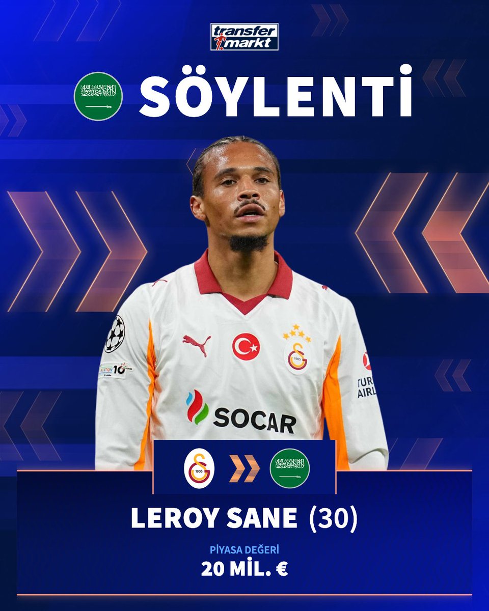 💰 Suudi Arabistan'dan Leroy Sane ile ilgilenen takımlar var!