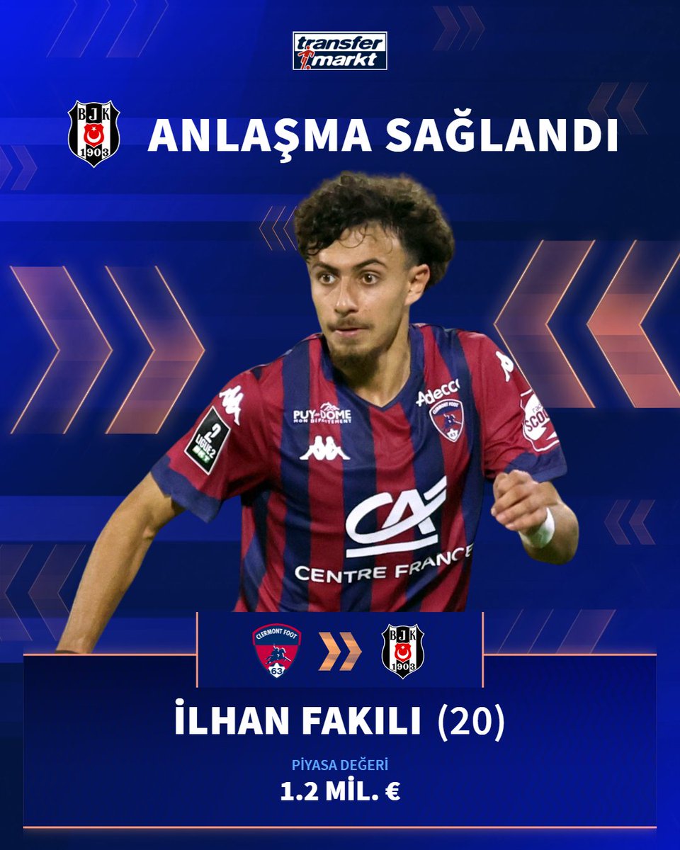⚫️⚪️ Beşiktaş, İlhan Fakılı için Clermont ile her konuda anlaşma sağladı!