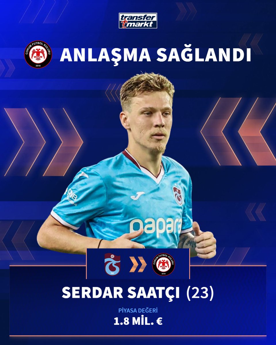 🔴⚫️ Çorum FK, Trabzonspor'dan Serdar Saatçı'yı kadrosuna kattı.