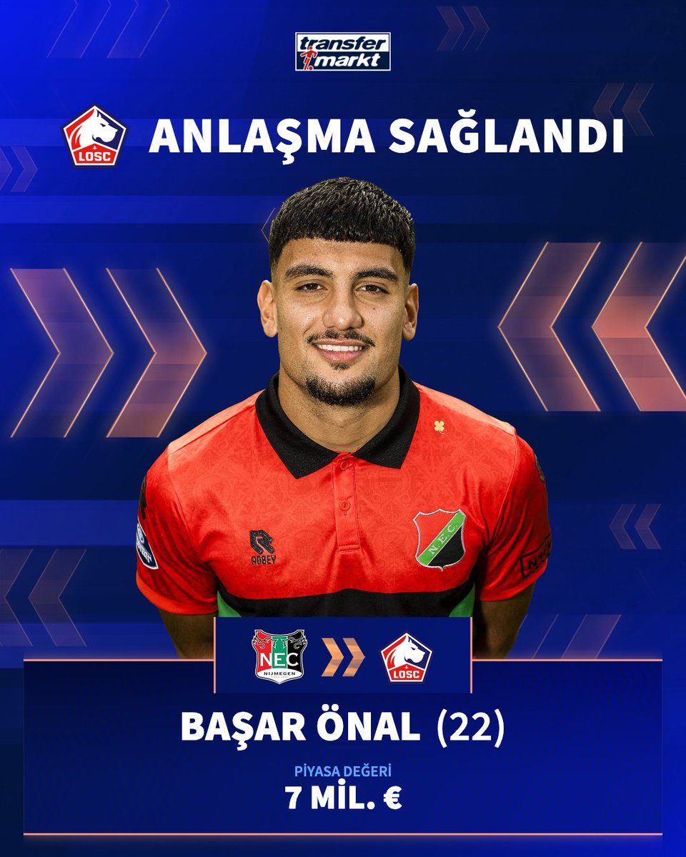🤝 Lille, NEC Nijmegen forması giyen Başar Önal'ı 9.5 milyon € + bonuslar karşılığında kadrosuna kattı!
