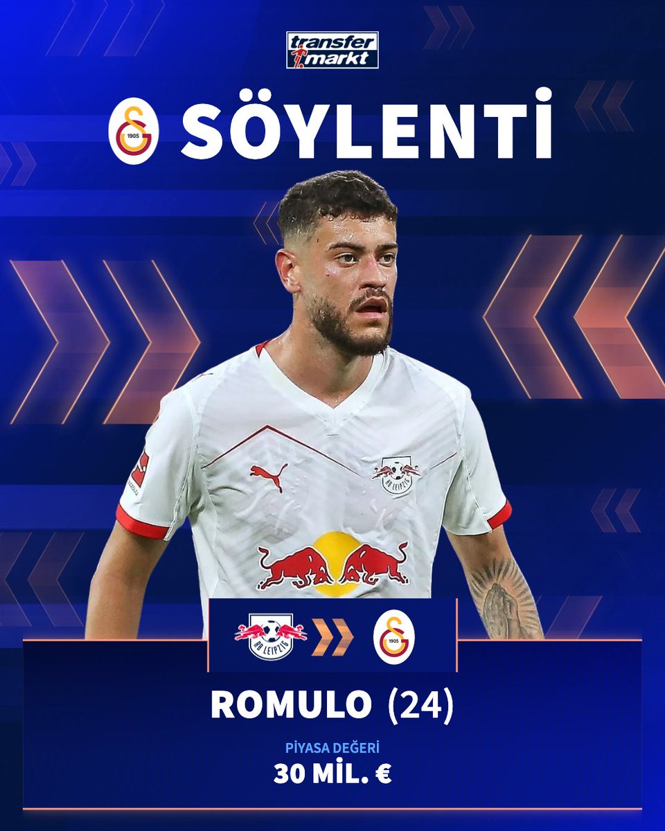 🦁 Galatasaray, geçen sezon RB Leipzig'a transfer olan Romulo’yu gündemine aldı!