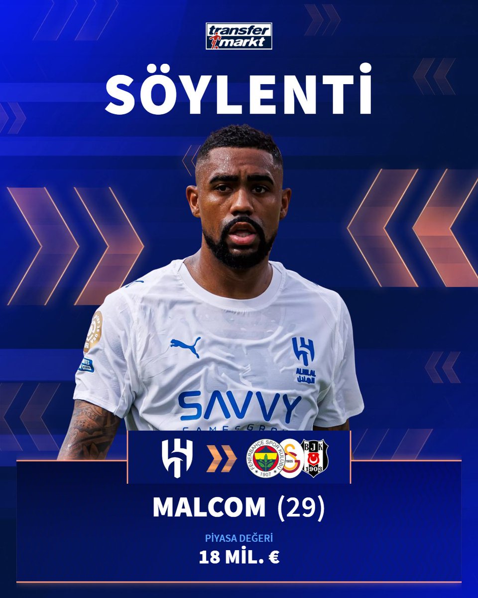 🚨 Al-Hilal forması giyen Malcom'un Temsilcisi, transfer görüşmeleri için İstanbul'a geldi!