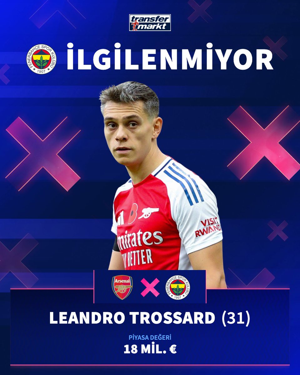 ❌Leandro Trossard'ın menajeri ve avukatının bu akşam Fenerbahçe ile görüşeceği haberi yalan!