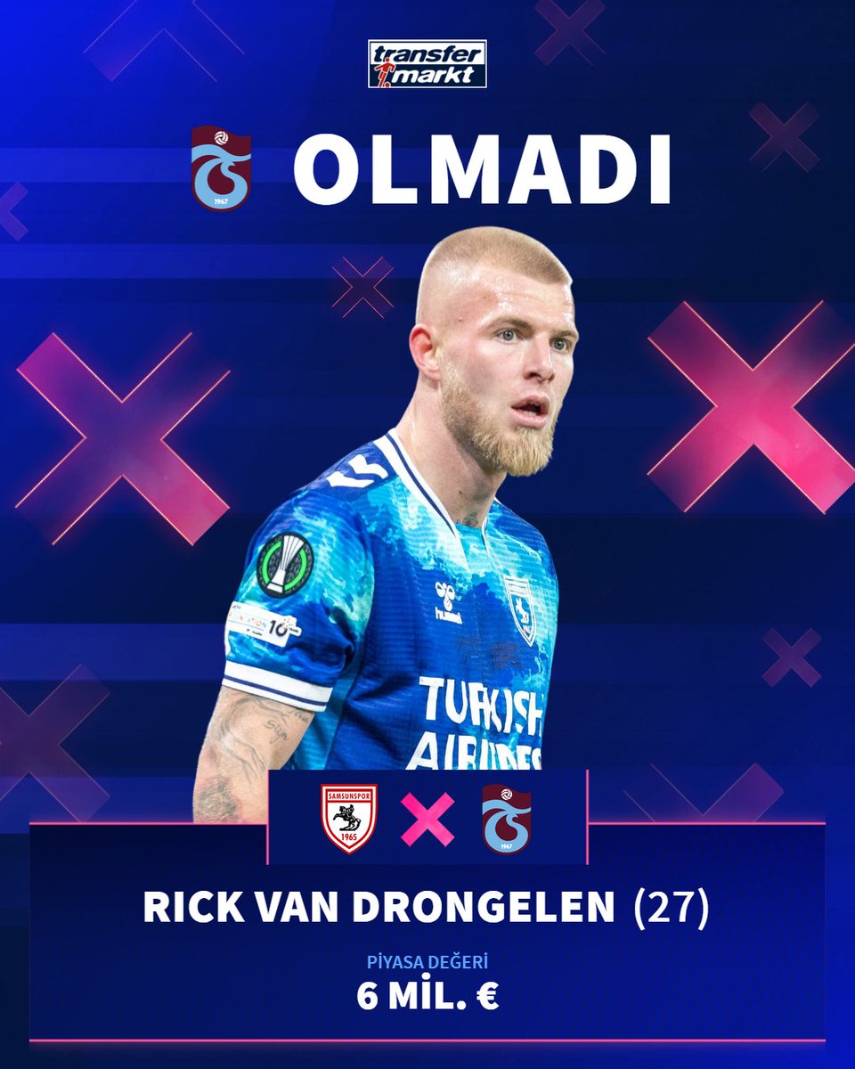 ❌ Trabzonspor için Rick van Drongelen defteri kapandı!