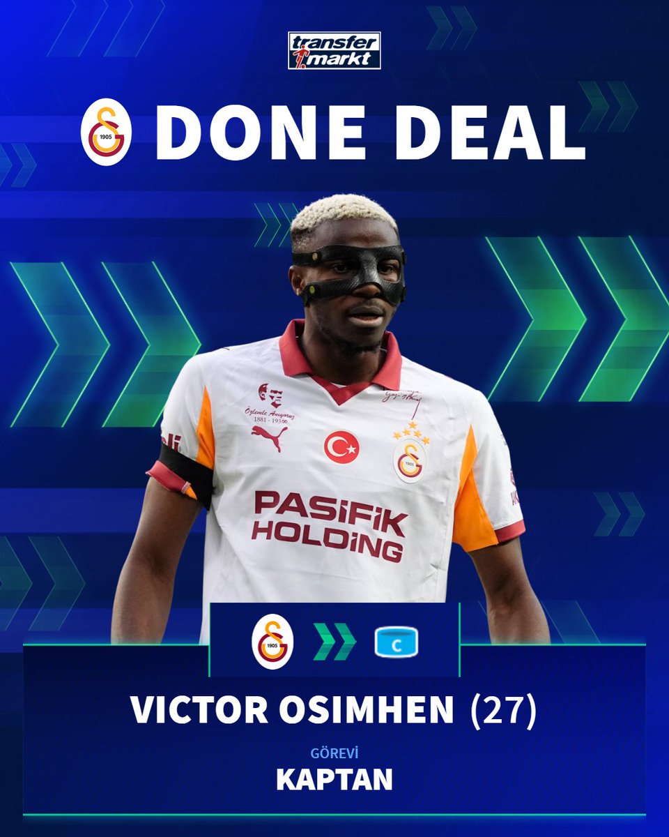 🗣️ Galatasaray Teknik Direktörü Okan Buruk: "Victor Osimhen'e sorumluluk vermek istiyoruz. Yeni seçeceğimiz kaptanlar arasında onun da olmas